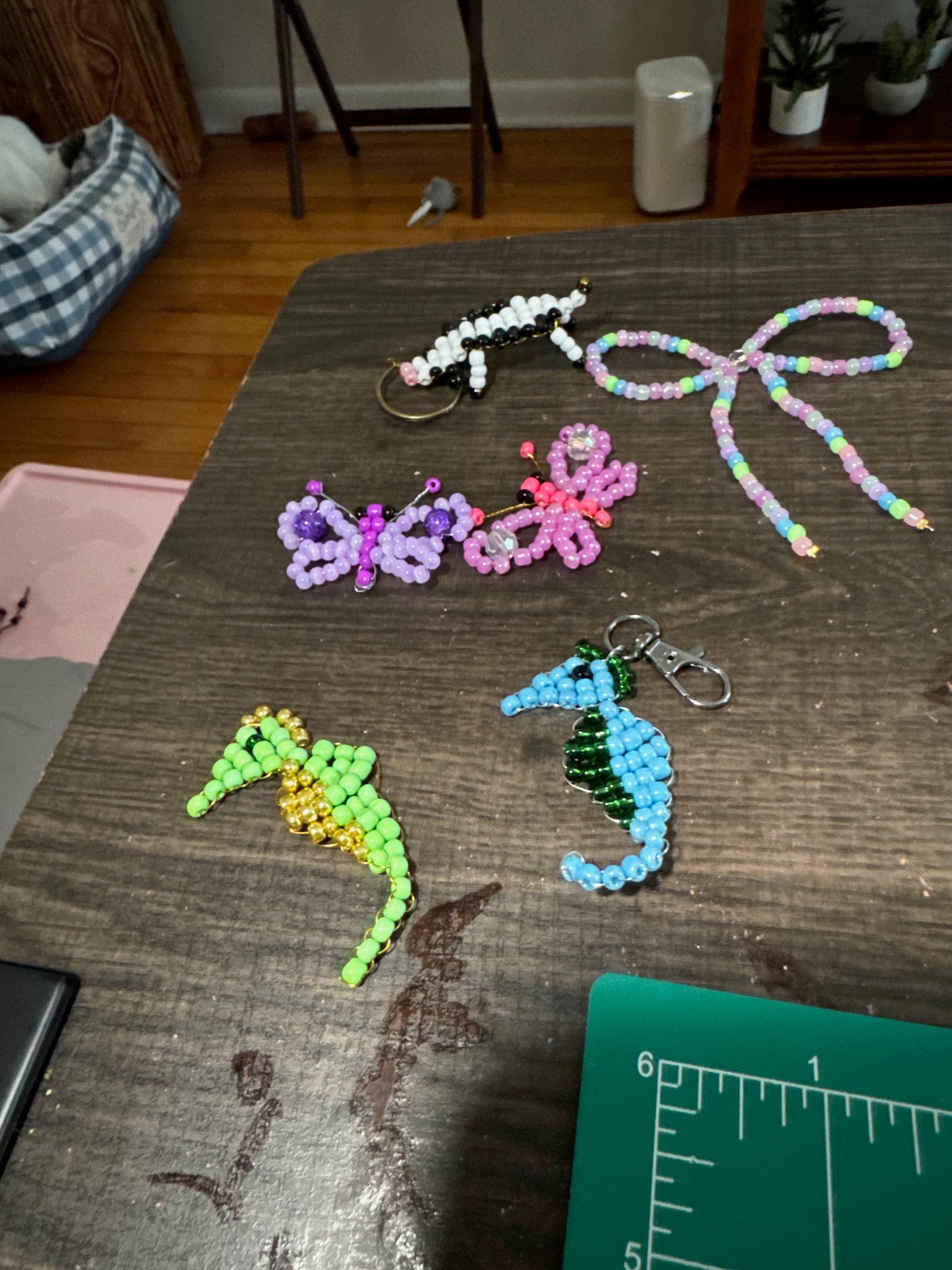 Beaded Lizard Keychain